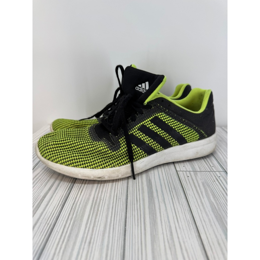 Adidas Men's Running Gym Mesh Shoes Sneakers Athletic Black Green & Black Size 9